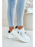 Dámské Kožené Tenisky Na Platformě S  A  Bílé model 21675574 - VINCEZA