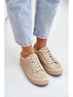 Zateplené Dámské Tenisky Big Star model 21676078 Béžové - Big Star Shoes Zateplené Dámské Tenisky Big Star model 21676078 Béžové - Big Star Shoes