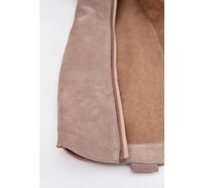 Kožené Semišové Kozačky   Cappuccino model 21718488 - Zazoo