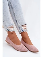 Síťované Textilní Baleríny Dámské Růžové model 22102858 - Boto Síťované Textilní Baleríny Dámské Růžové model 22102858 - Boto