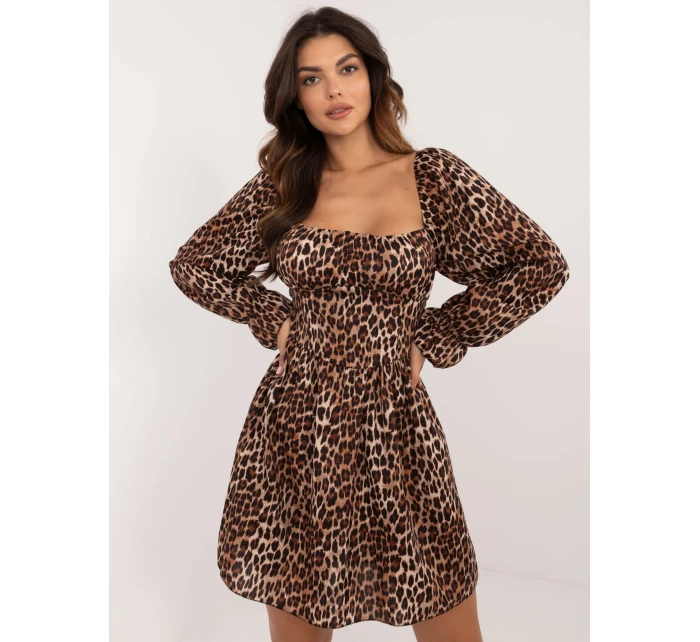 Šaty DHJ SK černá a béžová model 20509577 - FPrice Šaty DHJ SK černá a béžová model 20509577 - FPrice