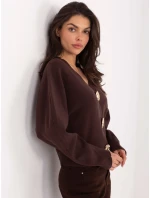 Sweter PM SW model 21776441 ciemny brązowy - FPrice