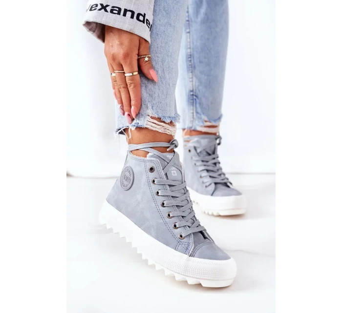 Dámské zateplené tenisky Big Star – světle modré