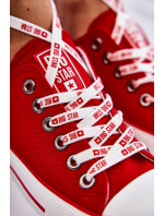 Dámské Materiál Sneakers Big Star KK274104 Červená
