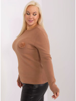 Ležérní pletený svetr velké velikosti Camel
