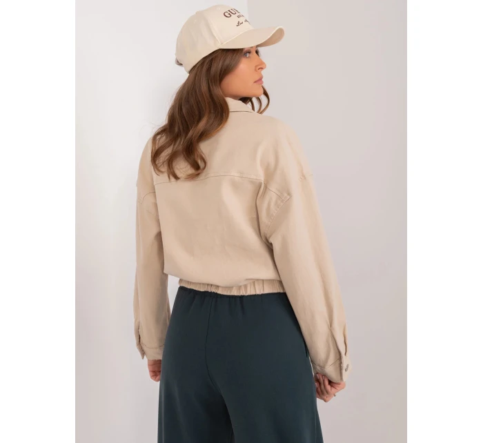 Dámská džínová bunda HM KR F3968 3.78 Béžová - FPrice Dámská džínová bunda HM KR F3968 3.78 Béžová - FPrice