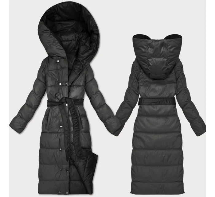 Černo-grafitová oboustranná zimní bunda (M2-6519-1+27) - Goodlooking