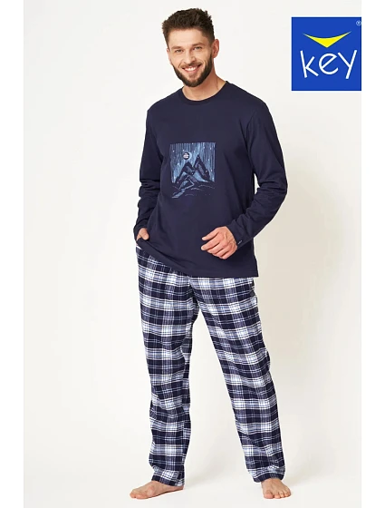 Pánské pyžamo MNS model 22365126 B24 tmavě modré - Key