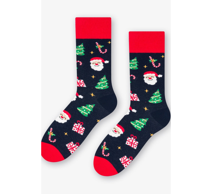 Dámské vzorované vánoční ponožky 078