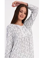 Dámská noční košile s dlouhým rukávem model 22405142 - Vienetta Dámská noční košile s dlouhým rukávem model 22405142 - Vienetta