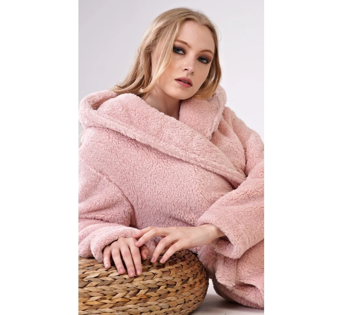 Dámský župan krátký s kapucí Sweet model 19162739 - Vienetta Dámský župan krátký s kapucí Sweet model 19162739 - Vienetta