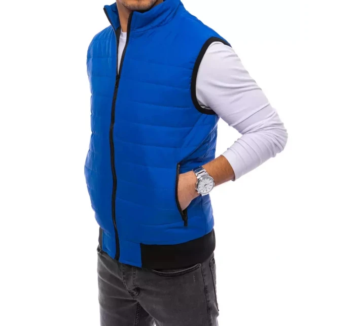 Pánská prošívaná modrá vesta Dstreet model 21964321 - FashionStreet