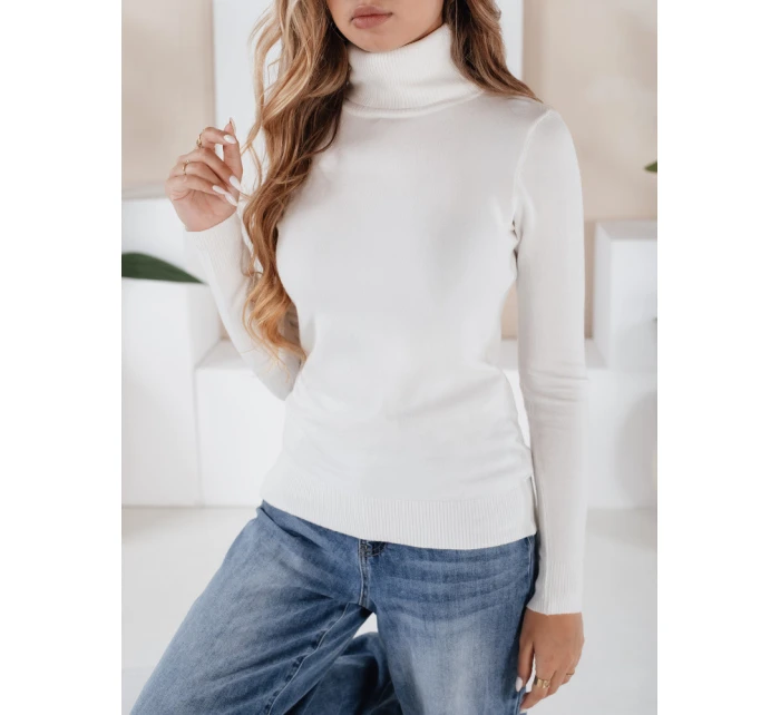 Dámský svetr s rolákem white model 21990942 - Dstreet