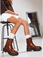 Dámské velbloudí kozačky s přezkou Dstreet model 21993772 - FashionStreet