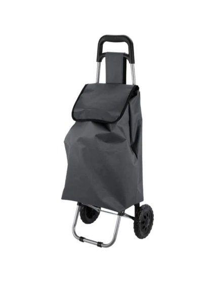 NÁKUPNÍ VOZÍK NA KOLEČKÁCH S RÁMEM 33L ŠEDÝ