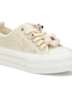 Dámské síťované tenisky na platformě béžové Filippo DTN7855 dámské