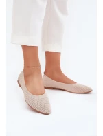 Síťované Textilní Baleríny Dámské Béžové model 21702996 - Boto Síťované Textilní Baleríny Dámské Béžové model 21702996 - Boto