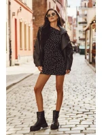 Zateplené dámské kotníkové boty se zlatým sponem Černé Elanore Zateplené dámské kotníkové boty se zlatým sponem Černé Elanore