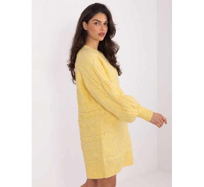 Sweter AT SW model 21808001 jasny żółty - FPrice Sweter AT SW model 21808001 jasny żółty - FPrice