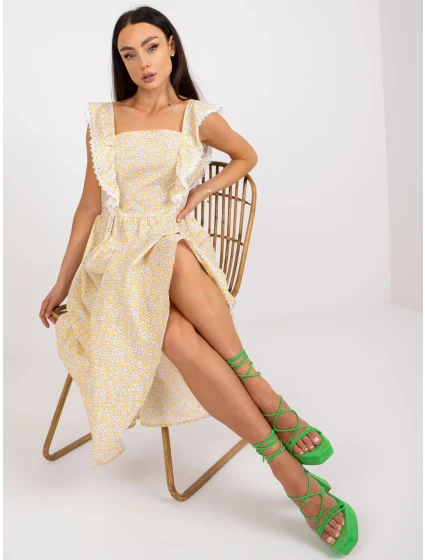 Šaty EM SK model 17339025 jasně žlutá - FPrice Šaty EM SK model 17339025 jasně žlutá - FPrice