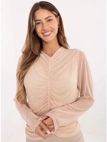 Bluzka IT BZ model 21480333 beżowy - FPrice Bluzka IT BZ model 21480333 beżowy - FPrice