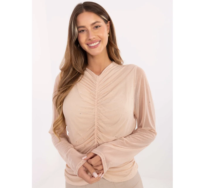 Bluzka IT BZ model 21480333 beżowy - FPrice Bluzka IT BZ model 21480333 beżowy - FPrice