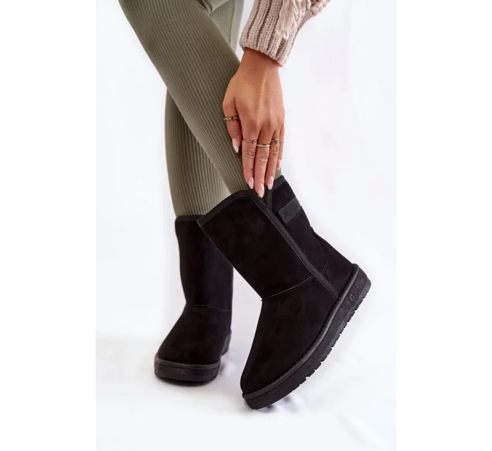 Dámské vysoké boty do sněhu Big Star KK274618 Černe Dámské vysoké boty do sněhu Big Star KK274618 Černe