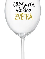ÚKLID POČKÁ, ALE VÍNO ZVĚTRÁ - čirá sklenice na víno 350 ml