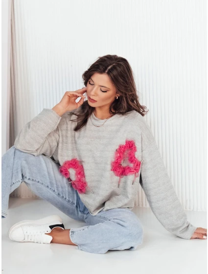 Dámská oversize mikina šedá Dstreet model 21973005 - FashionStreet