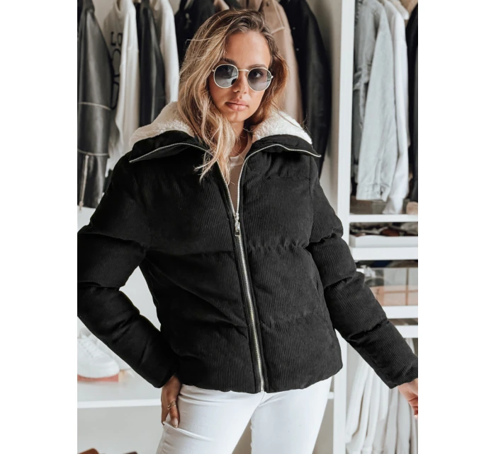 Dámská zimní manšestrová bunda černá Dstreet model 21978694 - FashionStreet