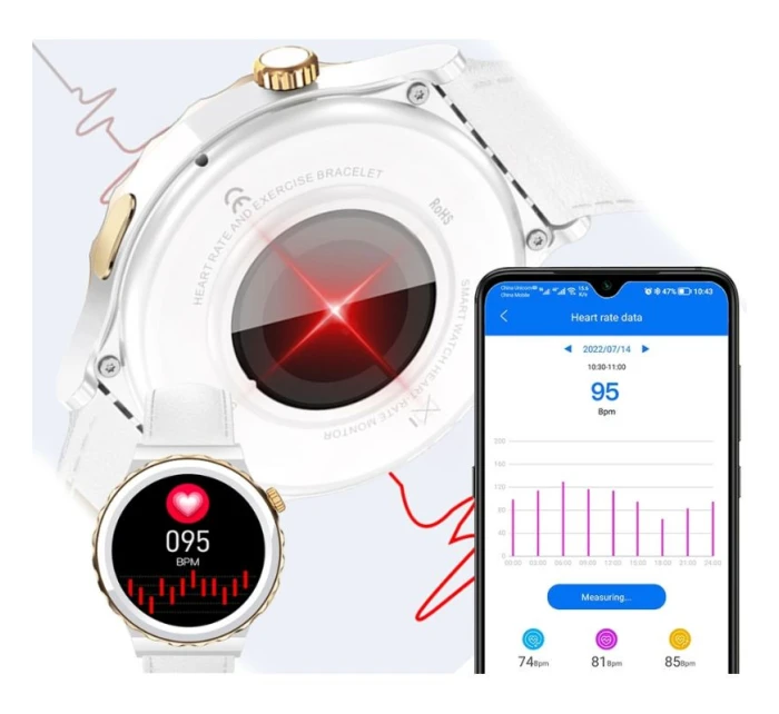 Dámské chytré hodinky PRO x Strap model 21804961 - RUBICON Dámské chytré hodinky PRO x Strap model 21804961 - RUBICON