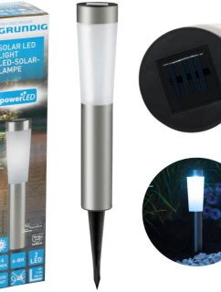 SOLARA LAMPA 2 LED H 56CM INOX GRUNDIG