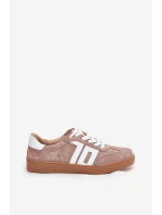 Kopačky Sportovní Boty Z Semiše Béžové model 21690645 - VINCEZA