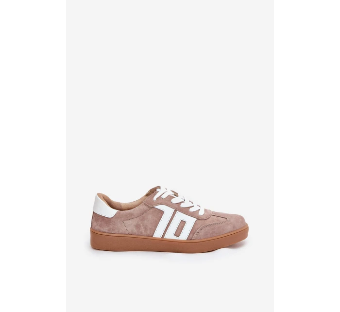 Kopačky Sportovní Boty Z Semiše Béžové model 21690645 - VINCEZA