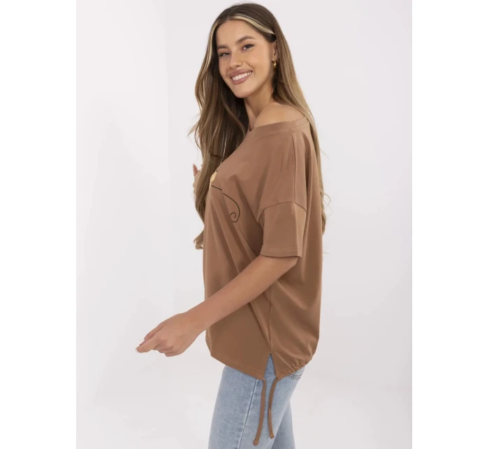 T shirt CLM TS model 21121807 jasny brązowy - FPrice