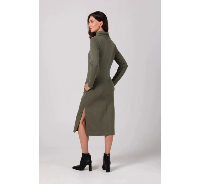 Dámské šaty B274 Khaki - BeWear