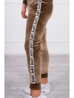 Láska velurová sada hnědá Láska velurová sada hnědá