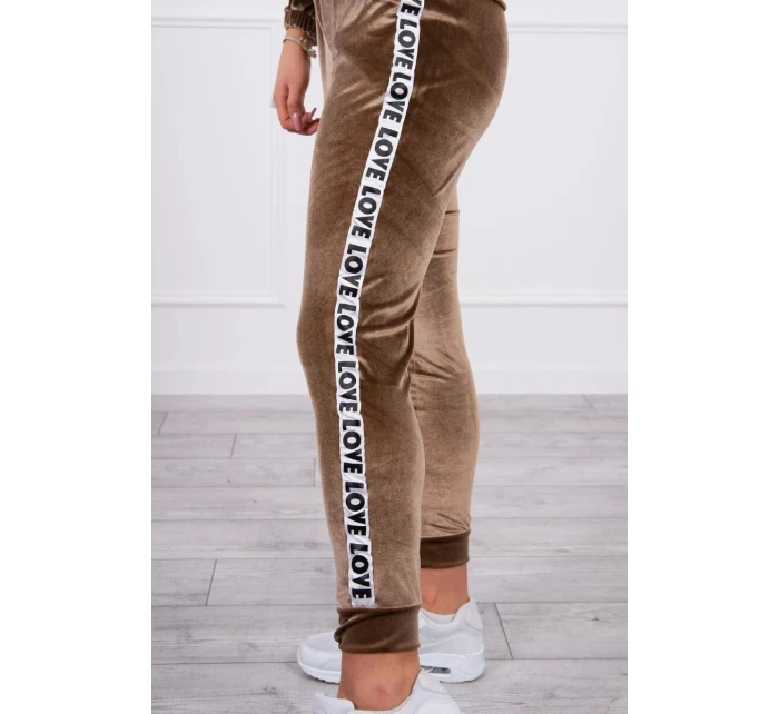 Láska velurová sada hnědá Láska velurová sada hnědá