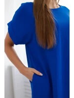 Šaty s kapsami chrpově modrá Šaty s kapsami chrpově modrá