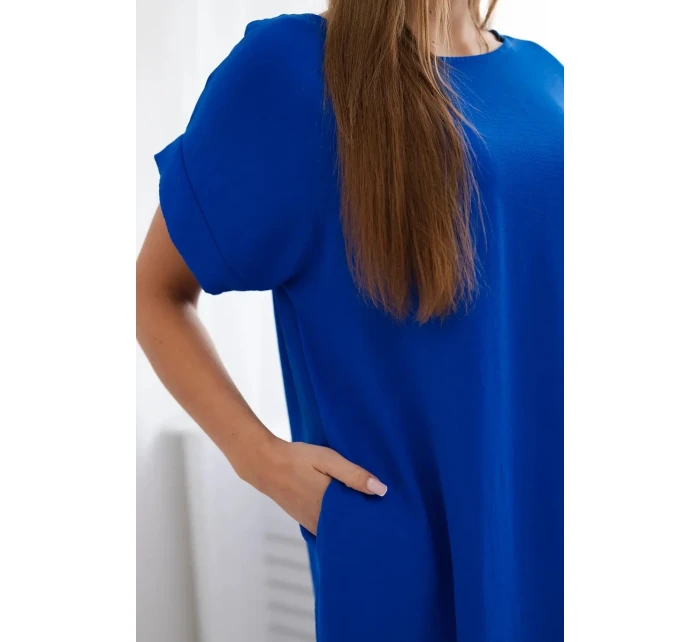 Šaty s kapsami chrpově modrá Šaty s kapsami chrpově modrá