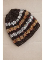 Dámská zimní vlněná čepice s ozdobnými krystalky K399 černá