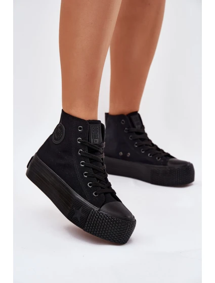 Dámské Tenisky Na Platformě Big Star RR274742 Černé Dámské Tenisky Na Platformě Big Star RR274742 Černé