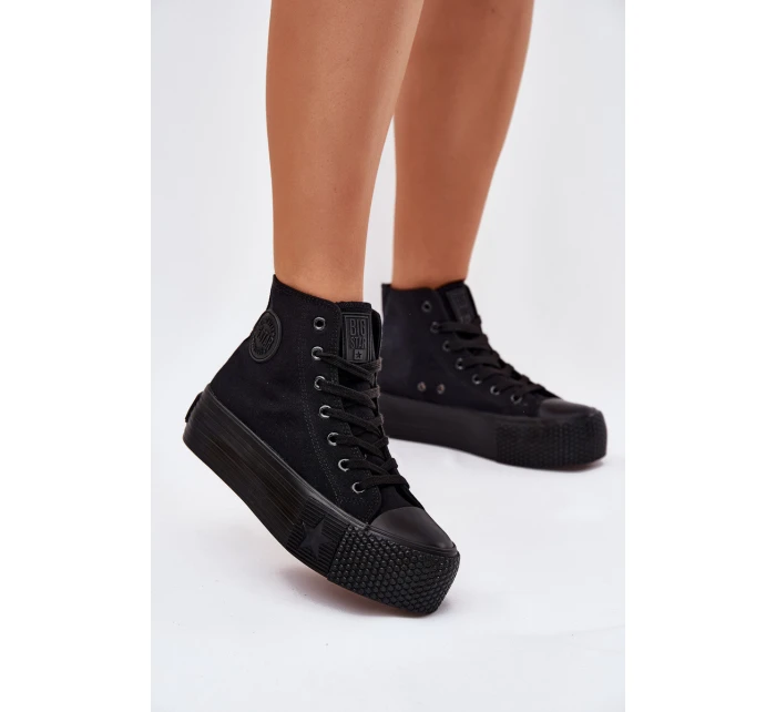 Dámské Tenisky Na Platformě Big Star RR274742 Černé Dámské Tenisky Na Platformě Big Star RR274742 Černé