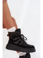 Dámské Botky Trapery Na Platformě Černé model 21707107 - Boto Dámské Botky Trapery Na Platformě Černé model 21707107 - Boto