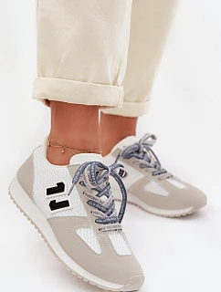 Dámské Tenisky S Dekorativním Šněrováním Šedé model 22039801 - Boto