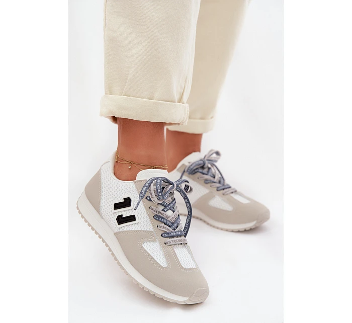 Dámské Tenisky S Dekorativním Šněrováním Šedé Henira