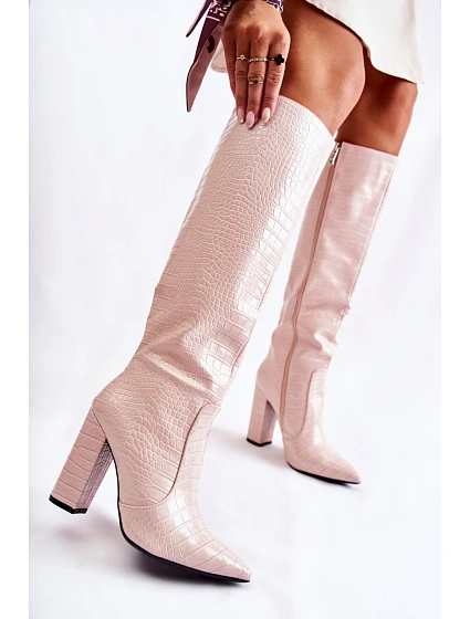 Kozačky na podpatku  model 173623 Step in style
