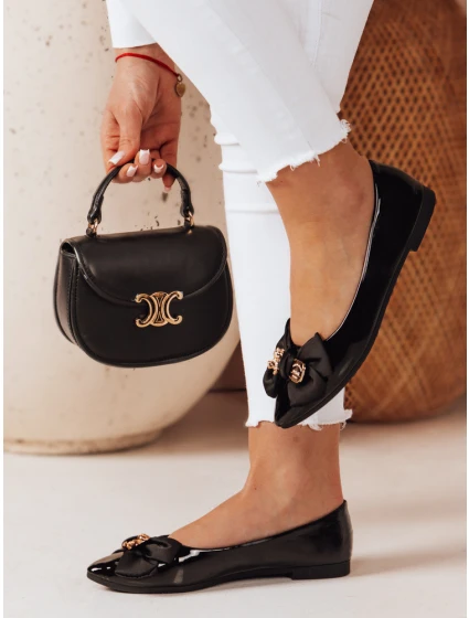 Dámské baleríny na podpatku TEDBOW černé FashionStreet ZY0766