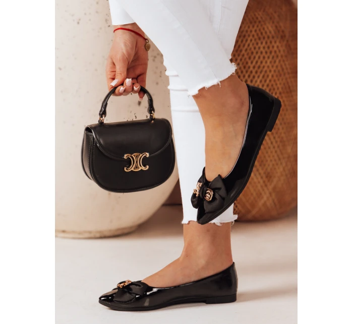 Dámské baleríny na podpatku TEDBOW černé FashionStreet ZY0766