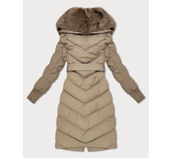 Béžová zimní bunda s kožešinovým límcem S'west (R8500-12) Béžová zimní bunda s kožešinovým límcem S'west (R8500-12)